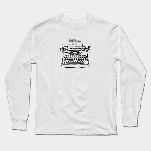 Wordsworth Future Years with Hope, Black Transparent Long Sleeve T-Shirt by Phantom Goods and Designs